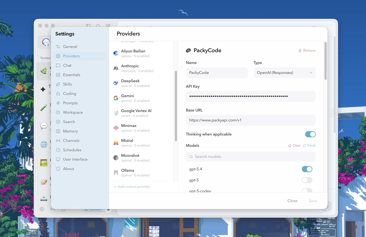 Provider configuration